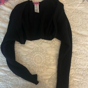 Edikted Black Ribbed Shrug